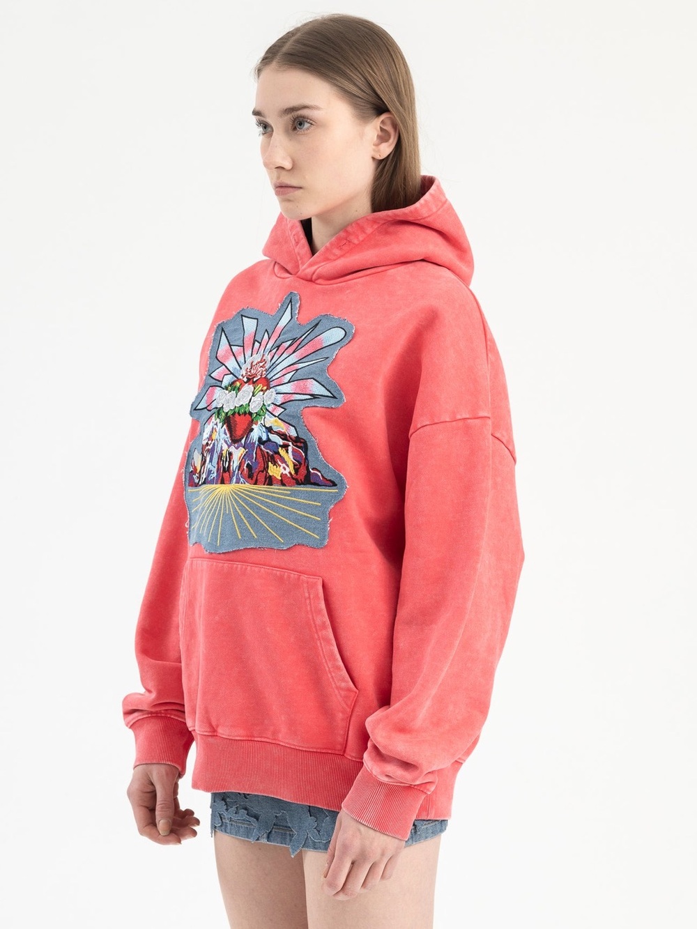 NWT RICHGAINER Patchwork Hoodie - Picture 9 of 16
